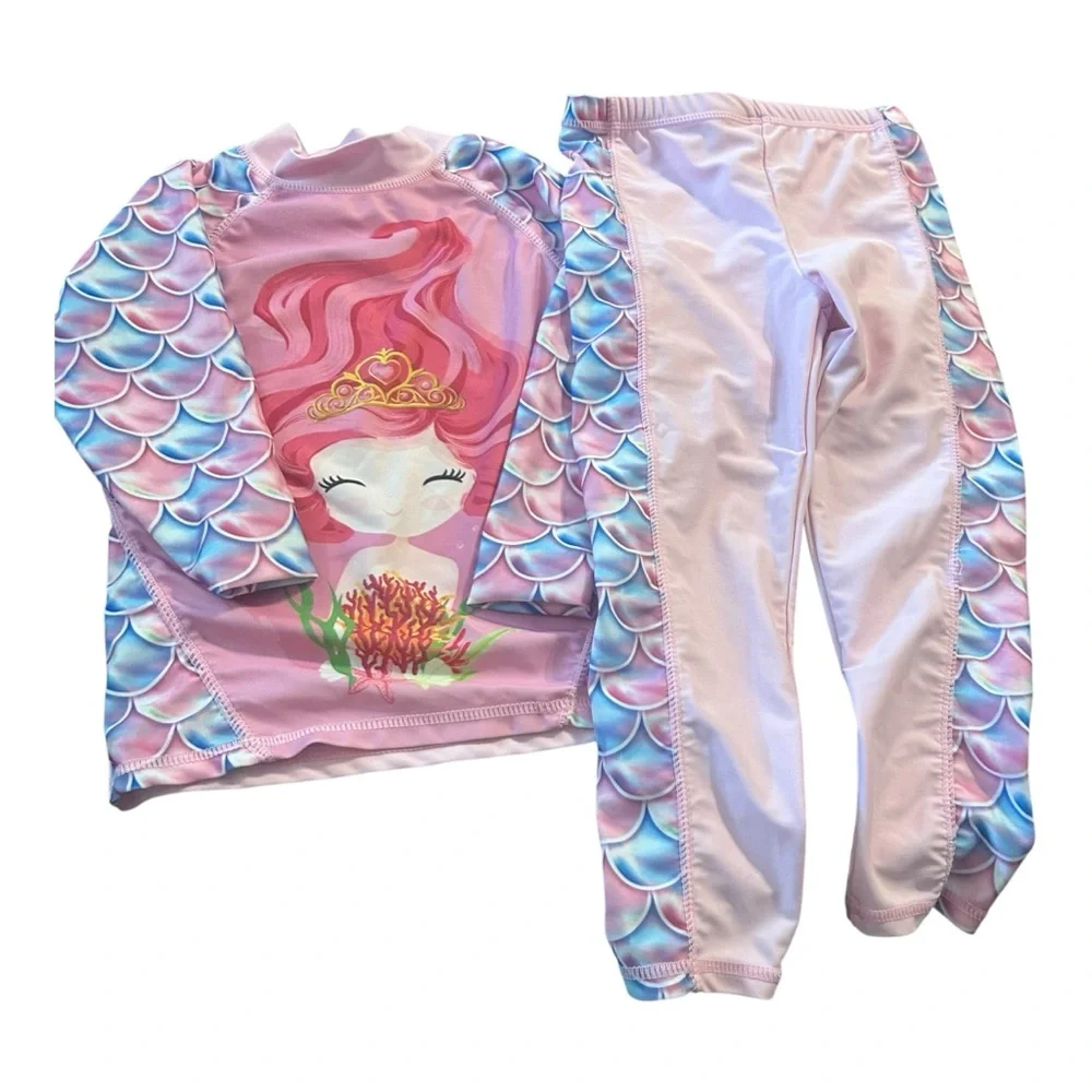 Mermaid Print Swim Set for‎ Kids